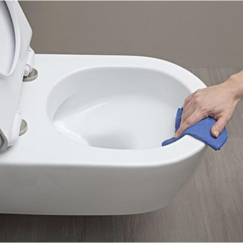 ПОДВЕСНОЙ БЕЗОБОДКОВЫЙ УКОРОЧЕННЫЙ УНИТАЗ FLAMINIA MINIAPP GOCLEAN, ARGILLA (AP119G)