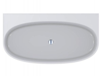 ВАННА ПРИСТЕННАЯ КАМЕННАЯ MIRAGGIO ANNA 160X85 СМ, БЕЛАЯ (0001610)