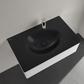 РАКОВИНА ВСТРАИВАЕМАЯ 80Х50 VILLEROY&BOCH ANTAO, PURE BLACK (4A7584R7)