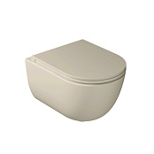 ПОДВЕСНОЙ БЕЗОБОДКОВЫЙ УНИТАЗ GALASSIA DREAM С КРЫШКОЙ SOFT CLOSE, ПЕСОЧНЫЙ (7334SA+7330SA)