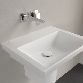 РАКОВИНА 55Х44 VILLEROY&BOCH SUBWAY 3.0, STONE WHITE (4A7058RW)