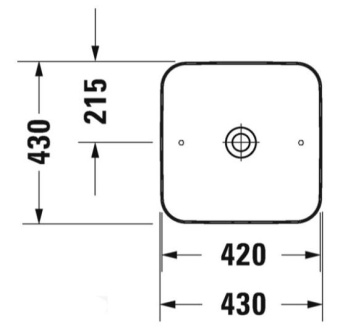 РАКОВИНА 43Х43 СМ DURAVIT CAPE COD, БЕЛЫЙ МАТОВЫЙ (2340433200)