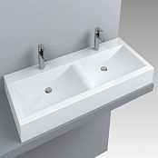 РАКОВИНА НАКЛАДНАЯ ДВОЙНАЯ FANCY MARBLE LILY 1200 D, БЕЛЫЙ МАТОВЫЙ (4212203)