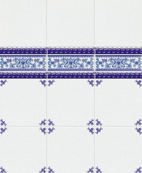 MAINZU CERAMICA CENEFA CUARTEO AZUL 7X20