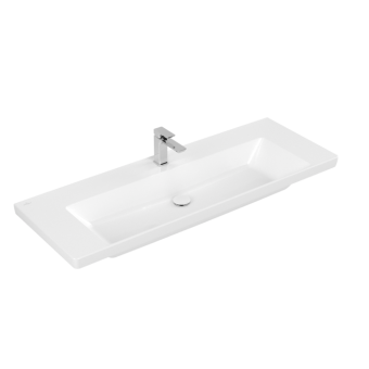 РАКОВИНА 130Х47 VILLEROY&BOCH SUBWAY 3.0, WHITE ALPIN CERAMICPLUS (4A70D2R1)