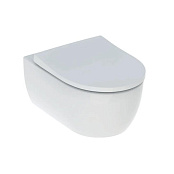 УНИТАЗ ПОДВЕСНОЙ БЕЗОБОДКОВЫЙ С КРЫШКОЙ И СИДЕНЬЕМ SOFT-CLOSE GEBERIT ICON, БЕЛЫЙ (500.784.01.1)