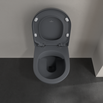 ПОДВЕСНОЙ БЕЗОБОДКОВЫЙ УНИТАЗ VILLEROY&BOCH SUBWAY 2.0, GRAPHITE (5614R0I4)