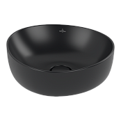 РАКОВИНА НАКЛАДНАЯ АССИМЕТРИЧНАЯ 40Х39,5 СМ VILLEROY&BOCH ANTAO, PURE BLACK (4A7240R7)