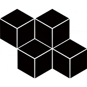 PARADYZ UNIWERSALNA MOZAIKA HEKSAGON RHOMBUS PRASOWANA NERO 20,4X23,8