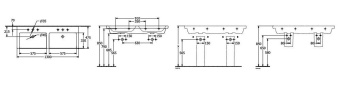 РАКОВИНА 130Х47,5 VILLEROY&BOCH SUBWAY 3.0, WHITE ALPIN CERAMICPLUS (4A71D1R1)
