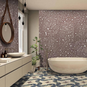 LAND PORCELANICO PETRI BURGUNDY NAT 59,5X59,5