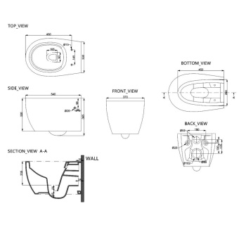 УНИТАЗ ПОДВЕСНОЙ БЕЗОБОДКОВЫЙ DEVIT ACQUA С СИДЕНЬЕМ SOFT CLOSE (3020155)