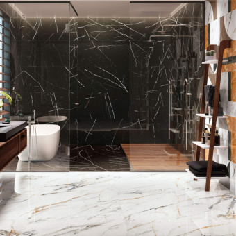 PORCELANITE DOS 1219 CALACATTA GOLD RELIEVE GEO RECT 40X120