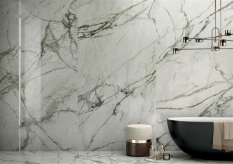 LEA CERAMICHE SLIMTECH SYNESTESIA CALACATTA EMERALD 6PLUS LEV 120X120