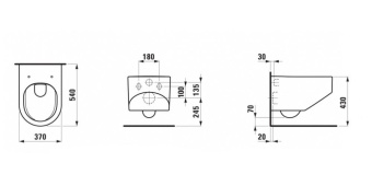 УНИТАЗ ПОДВЕСНОЙ LAUFEN SONAR RIMLESS, БЕЛЫЙ (H8203414000001)