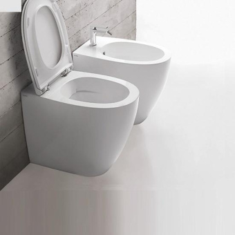 НАПОЛЬНЫЙ БЕЗОБОДКОВЫЙ УНИТАЗ GLOBO 4ALL, БЕЛЫЙ (MD004BI)