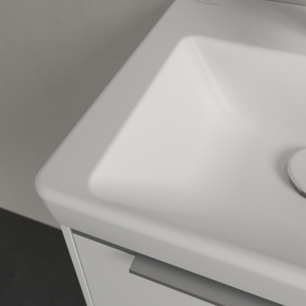 РАКОВИНА 45Х37 VILLEROY&BOCH SUBWAY 3.0, STONE WHITE (4370FLRW)