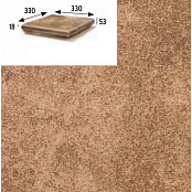 GRES ARAGON MYTHO TIERRA ESQUINA REDONDO PZ555 33x33x1,8