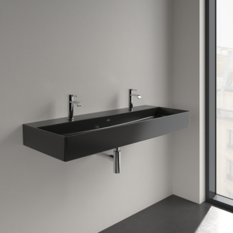 РАКОВИНА ПОДВЕСНАЯ 120Х47 VILLEROY&BOCH MEMENTO 2.0, EBONY (4A22C1S5)