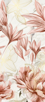 RONDINE CANOVA CALACATTA GOLD DEC BOUQUET RET 120X280