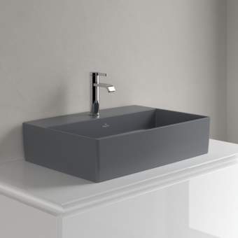 РАКОВИНА НАКЛАДНАЯ 60Х42 VILLEROY&BOCH MEMENTO 2.0, GRAPHITE (4A0761I4)