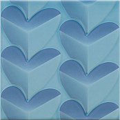 PAMESA AGATHA MILLE CUORI TURQUESA 25X25