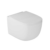 ПОДВЕСНОЙ БЕЗОБОДКОВЫЙ УНИТАЗ GALASSIA LOLA С КРЫШКОЙ SOFT CLOSE, БЕЛЫЙ (7511+7513)