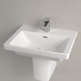 РАКОВИНА 55Х44 VILLEROY&BOCH SUBWAY 3.0, STONE WHITE (4A7055RW)