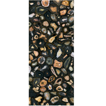 FLORIM GROUP MYSTIC LUXE BLACK SEA GOLD GLOSSY 779870 120x280x0,6