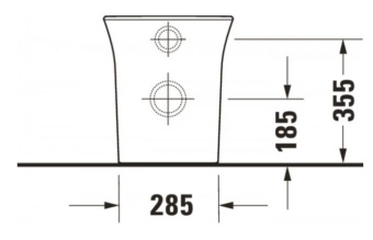 УНИТАЗ БЕЗОБОДКОВЫЙ НАПОЛЬНЫЙ DURAVIT WHITE TULIP, БЕЛЫЙ (2001090000)