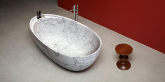 ВАННА ОТДЕЛЬНОСТОЯЩАЯ ANTONIO LUPI ECLIPSE 185X95,5 СМ (ECLIPSE MARMO CARRARA)