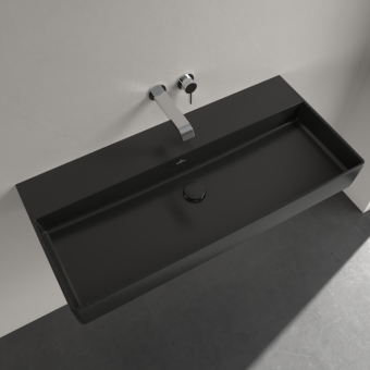 РАКОВИНА ПОДВЕСНАЯ 100Х47 VILLEROY&BOCH MEMENTO 2.0, EBONY (4A221FS5)