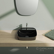 КЕРАМИЧЕСКАЯ РАКОВИНА 42 СМ CATALANO GREEN LUX, ЧЕРНАЯ (142GRLXNE)